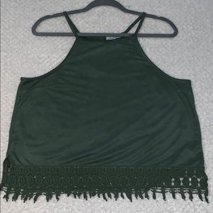 A Olive green tank top